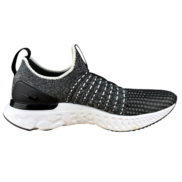 Nike React Phantom Run Flyknit 2 Womens Sz 7 Running Shoes Black Oreo EUC - Picture 7 of 9